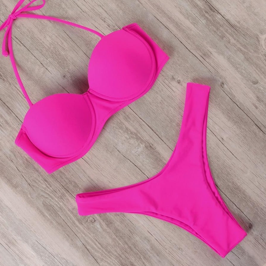 Costume da bagno a due pezzi senza spalline