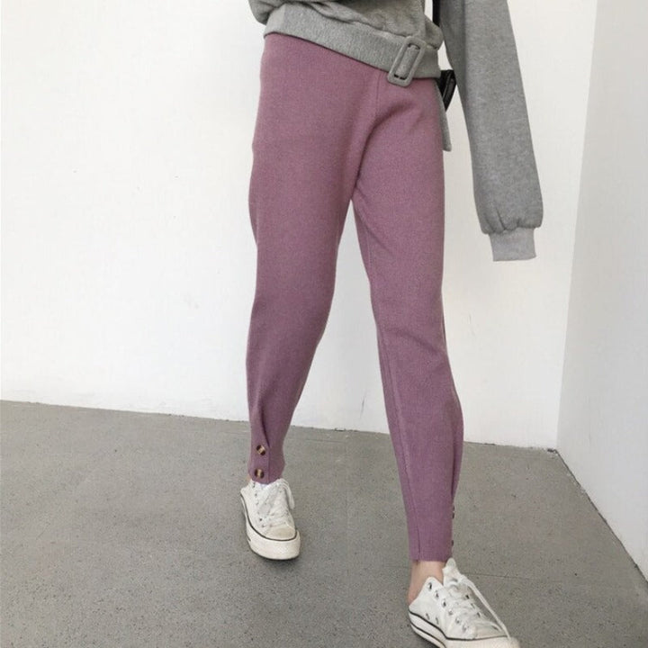 Pantaloni in felpa ampi con bottoni
