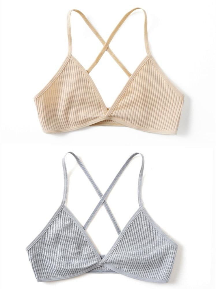 2 reggiseni con coppe triangolari