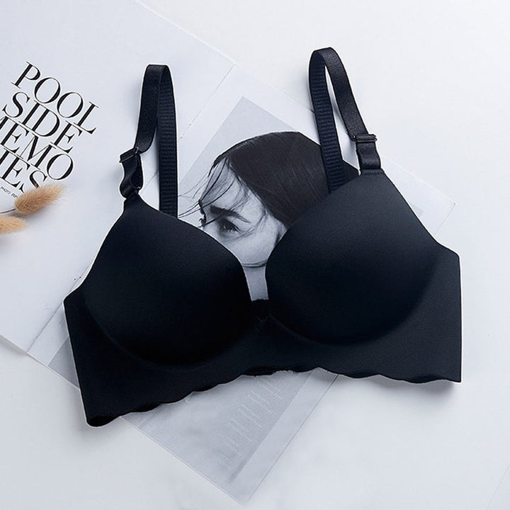 Reggiseno senza cuciture con bordo ondulato
