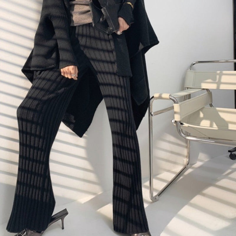 Pantaloni in cotone oversize a coste