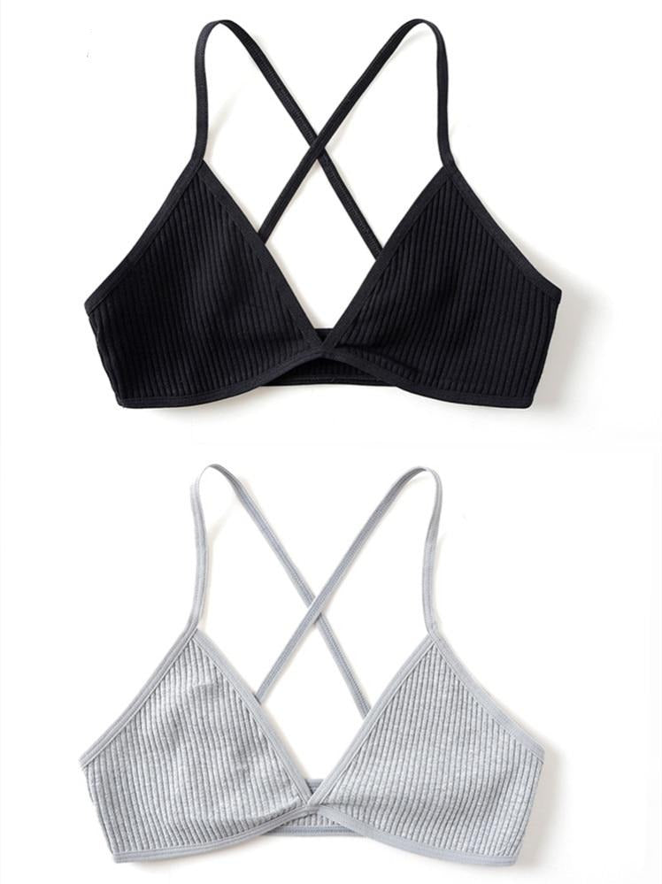 2 reggiseni con coppe triangolari