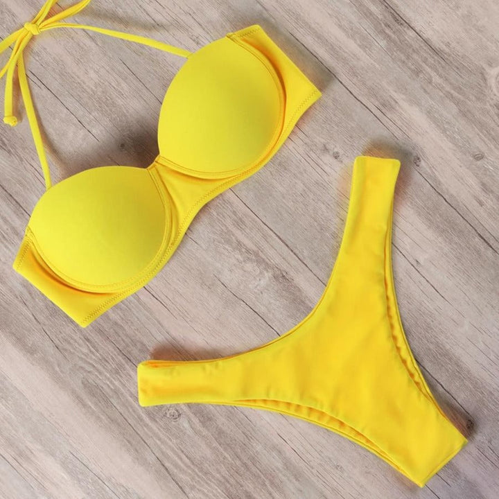 Costume da bagno a due pezzi senza spalline