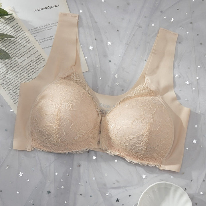 Reggiseno allacciabile davanti con inserto in pizzo