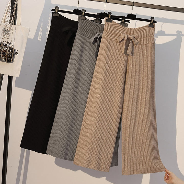 Pantaloni in jersey larghi a righe