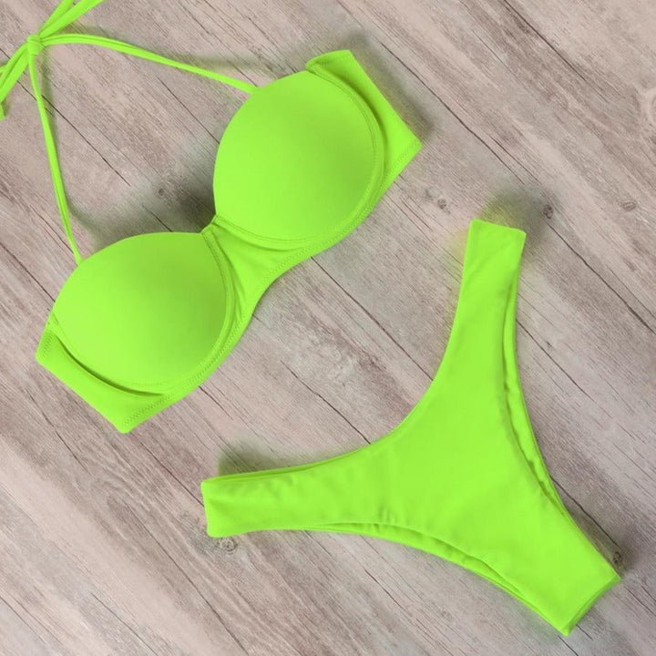 Costume da bagno a due pezzi senza spalline