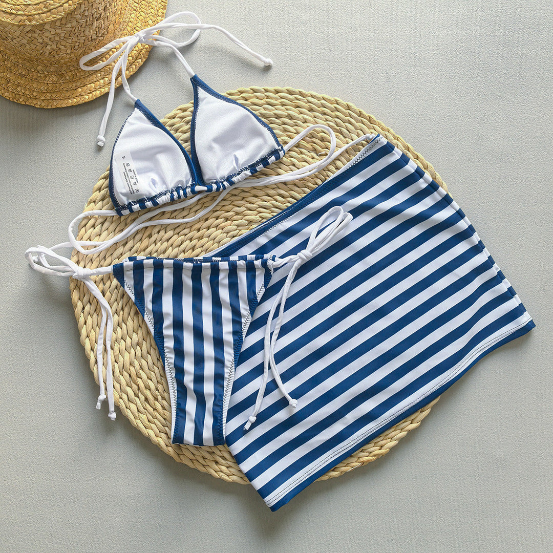 Completo bikini a righe