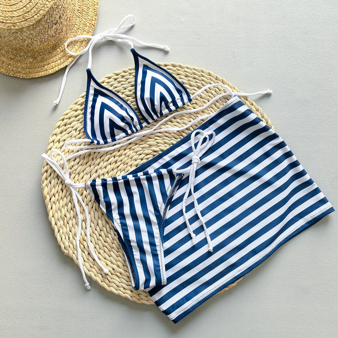 Completo bikini a righe
