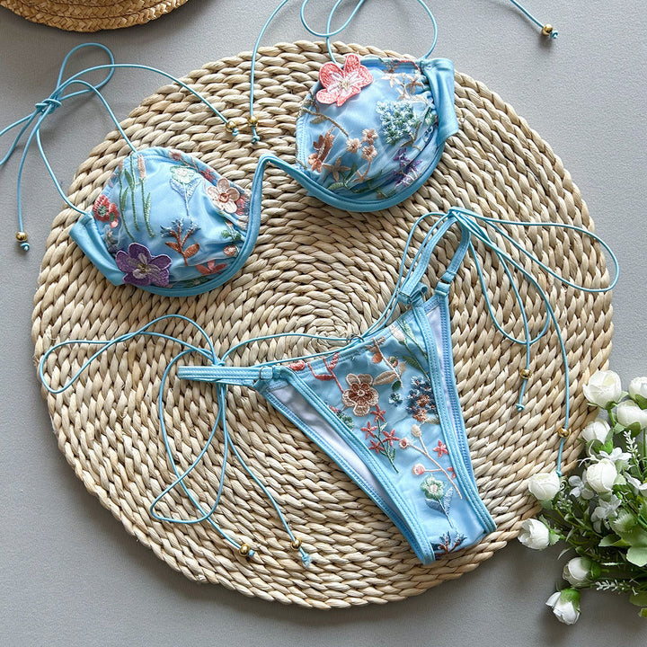 Bikini push-up con fantasia floreale