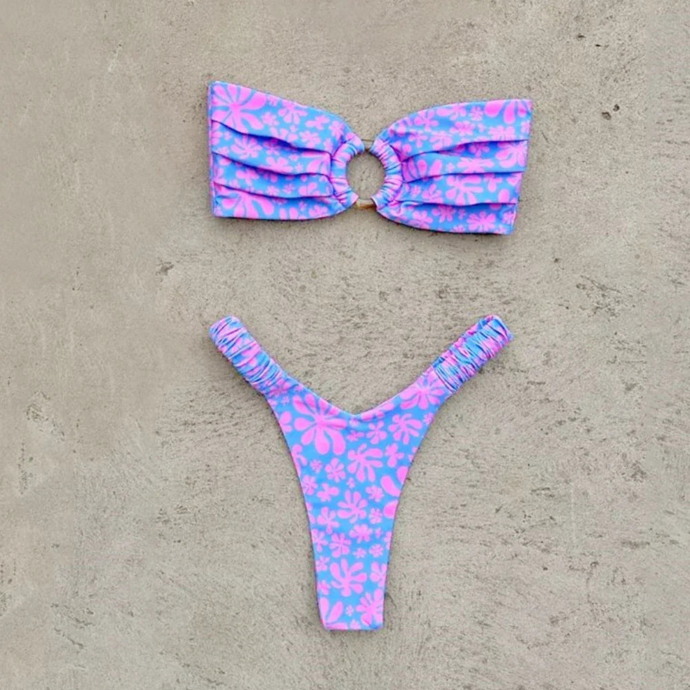 Bikini con stampa floreale
