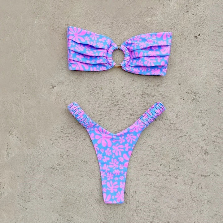 Bikini con stampa floreale