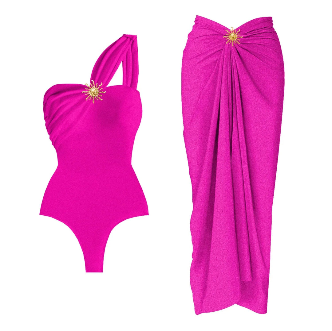Set da spiaggia con sole decorativo