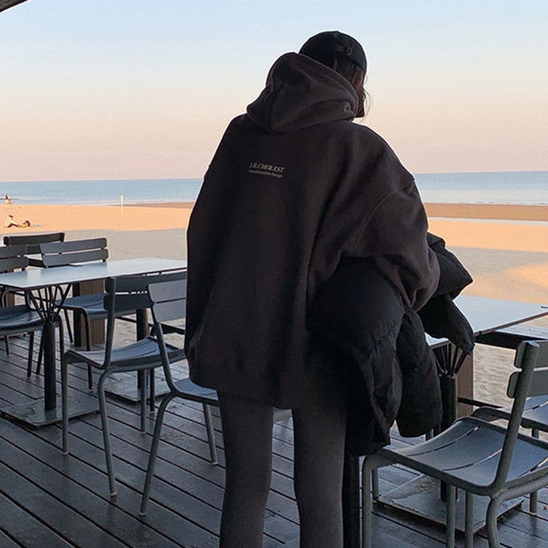 Felpa oversize con cappuccio