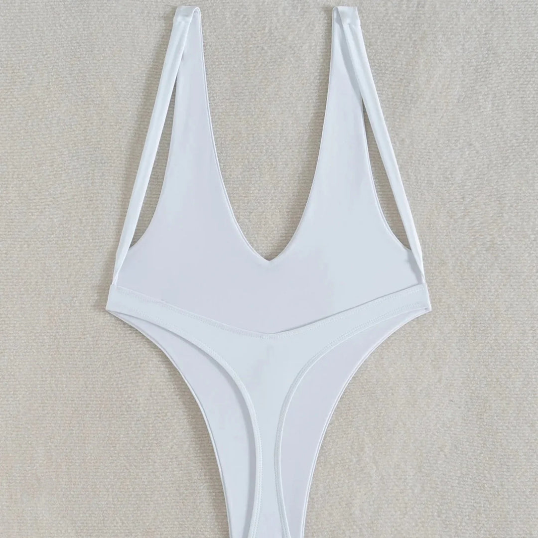 Costume da bagno con scollo profondo