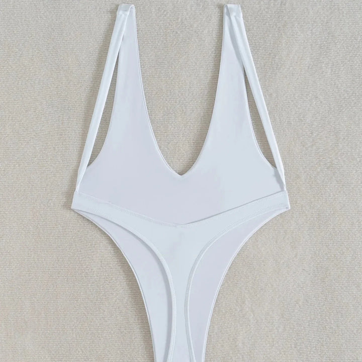 Costume da bagno con scollo profondo