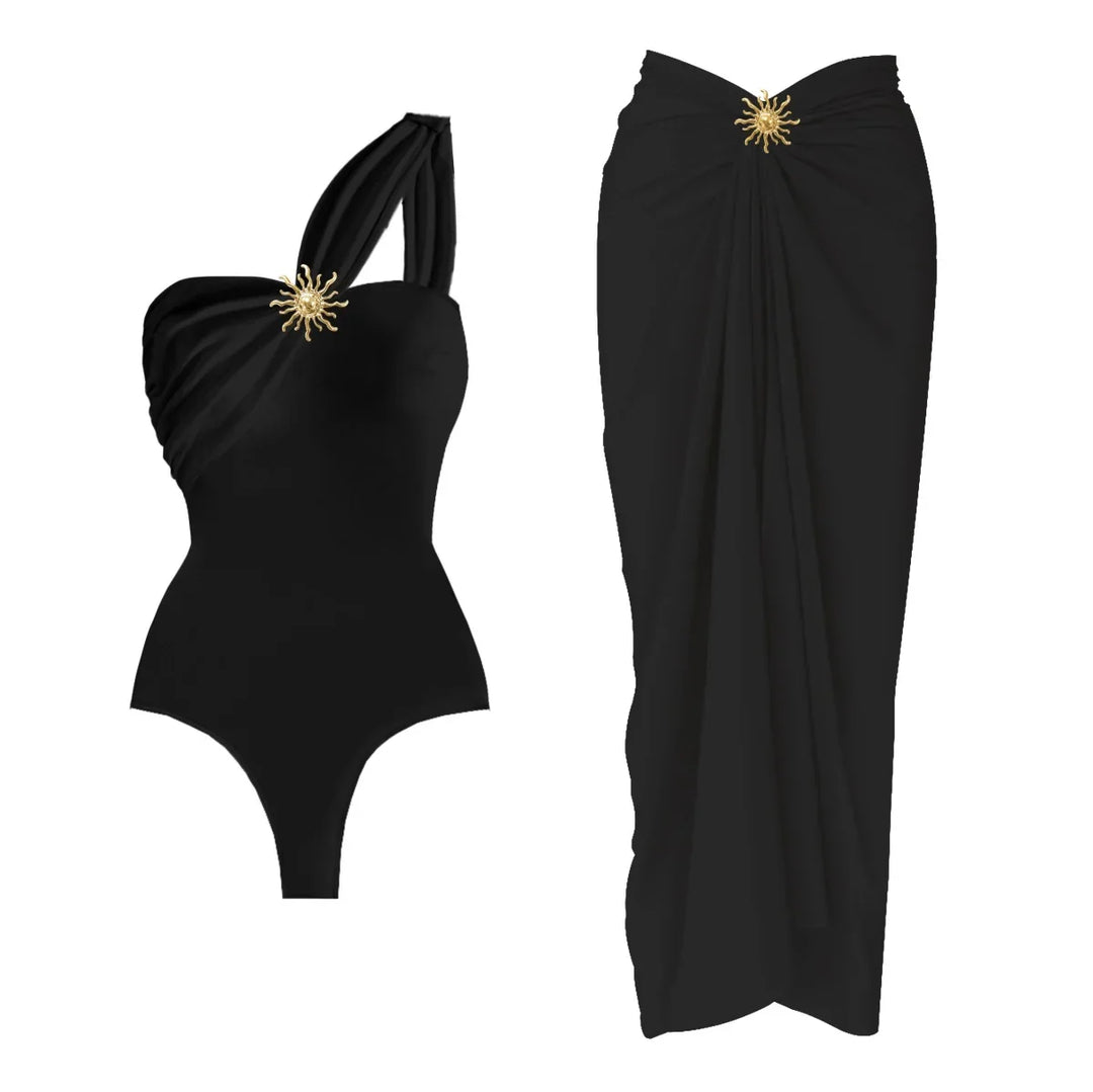 Set da spiaggia con sole decorativo