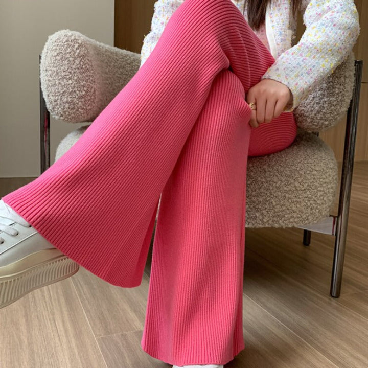 Pantaloni maglia ampi con laccio di chiusura
