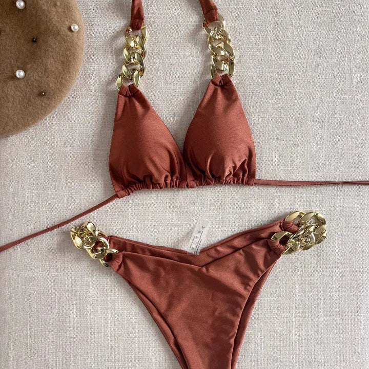 Bikini con catene decorative