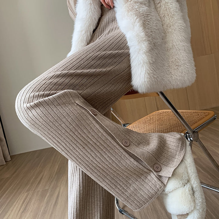 Pantaloni in tessuto con cutout alle gambe