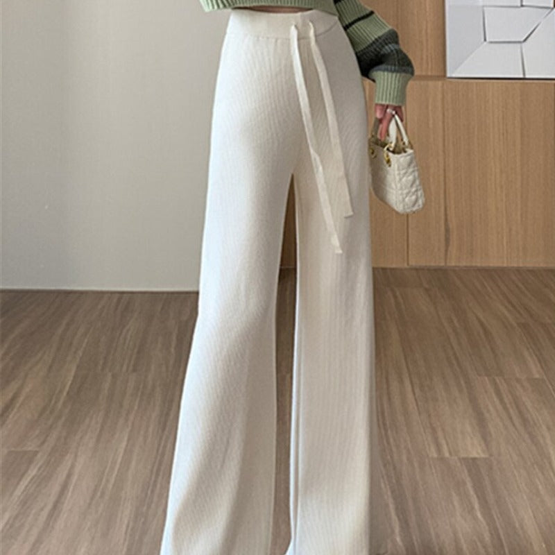 Pantaloni maglia ampi con laccio di chiusura