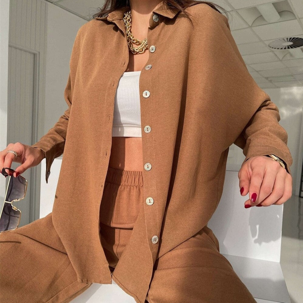 Completo abbigliamento da casa con camicia