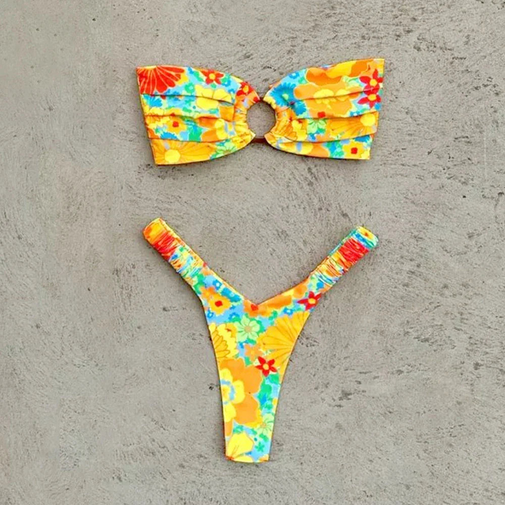 Bikini con stampa floreale