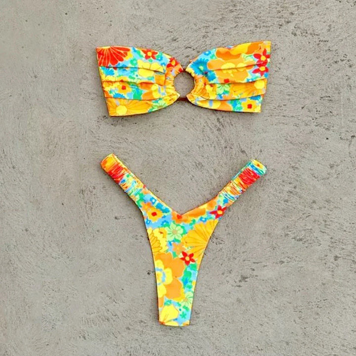 Bikini con stampa floreale