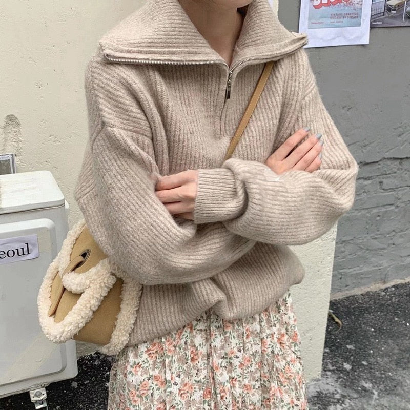 Morbido maglione con maniche lunghe
