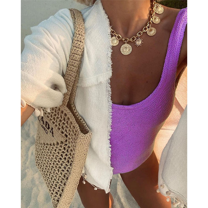 Costume da bagno intero a righe