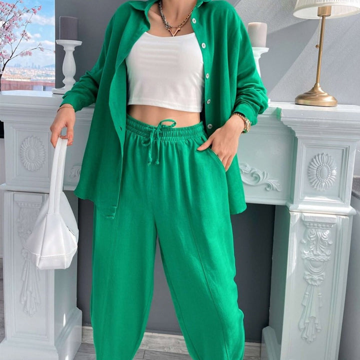 Completo abbigliamento da casa con camicia