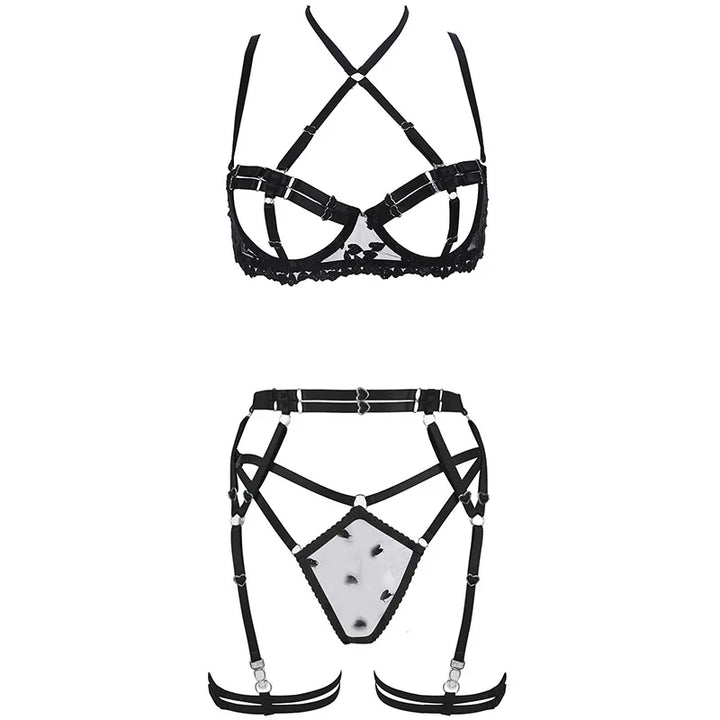 Set intimo 4 pezzi ricamato