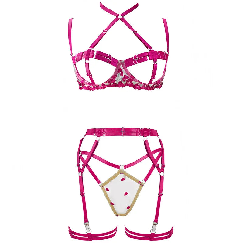 Set intimo 4 pezzi ricamato