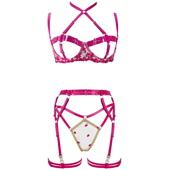 Set intimo 4 pezzi ricamato