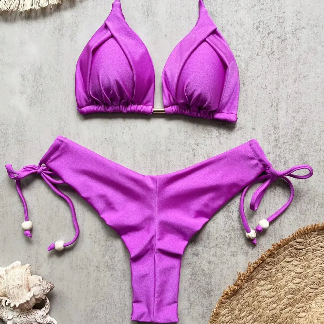 Bikini con cordini decorativi
