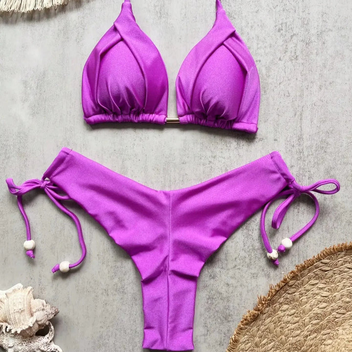 Bikini con cordini decorativi