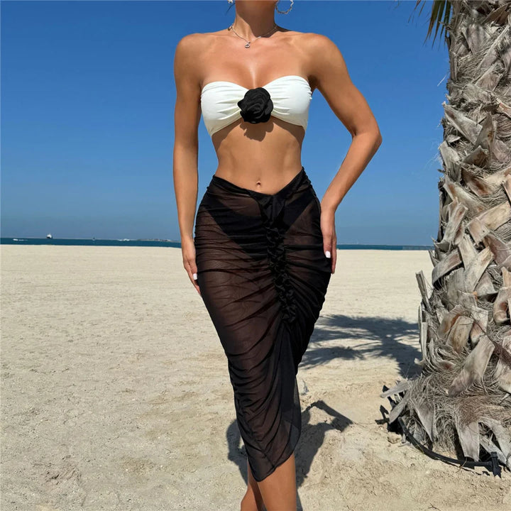 Set bikini 3 pezzi con gonna