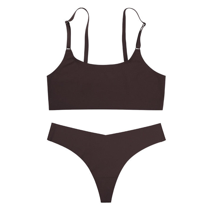 Set intimo in raso senza cuciture