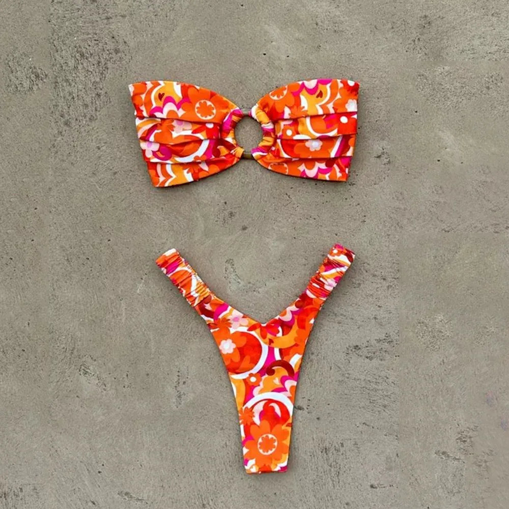 Bikini con stampa floreale
