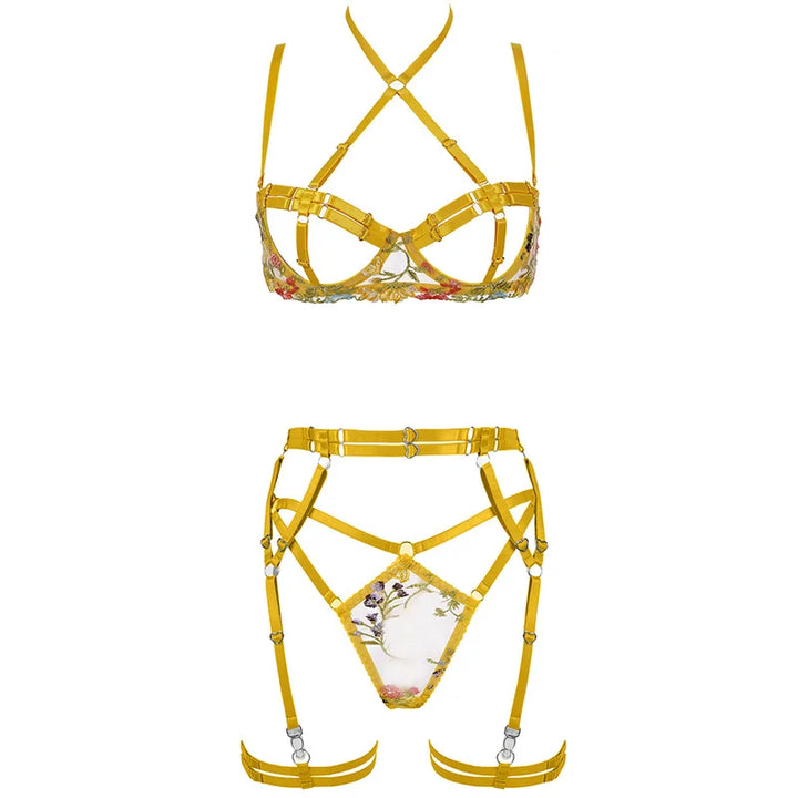 Set intimo 4 pezzi ricamato