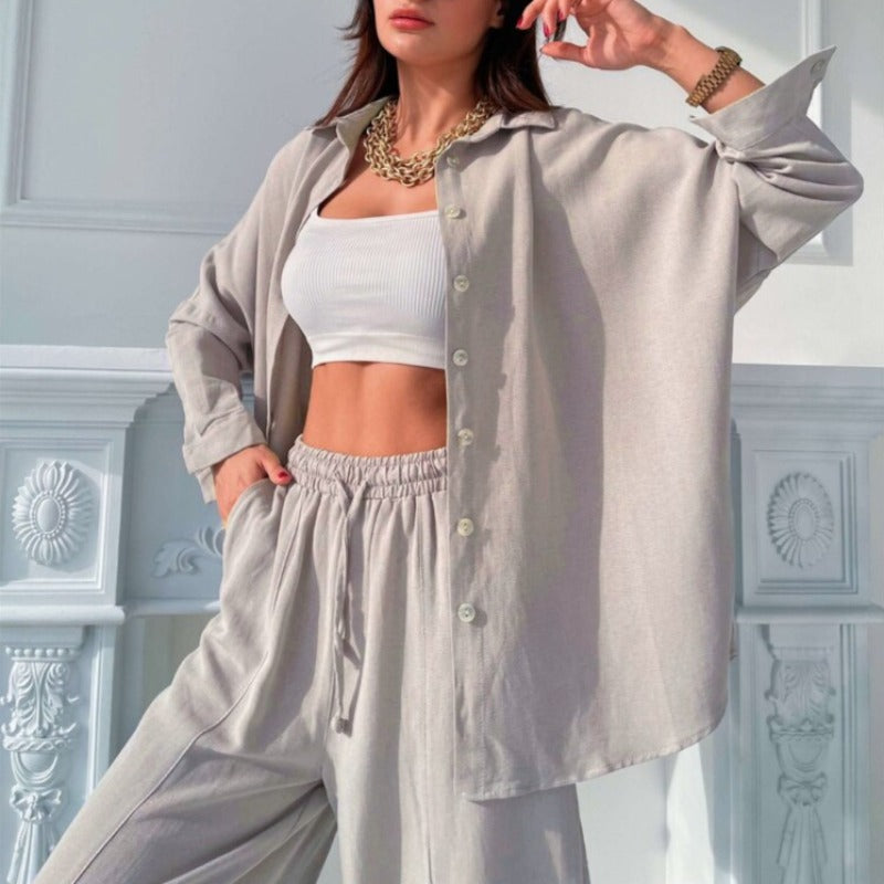 Completo abbigliamento da casa con camicia