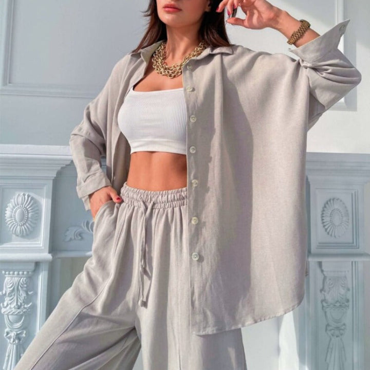 Completo abbigliamento da casa con camicia