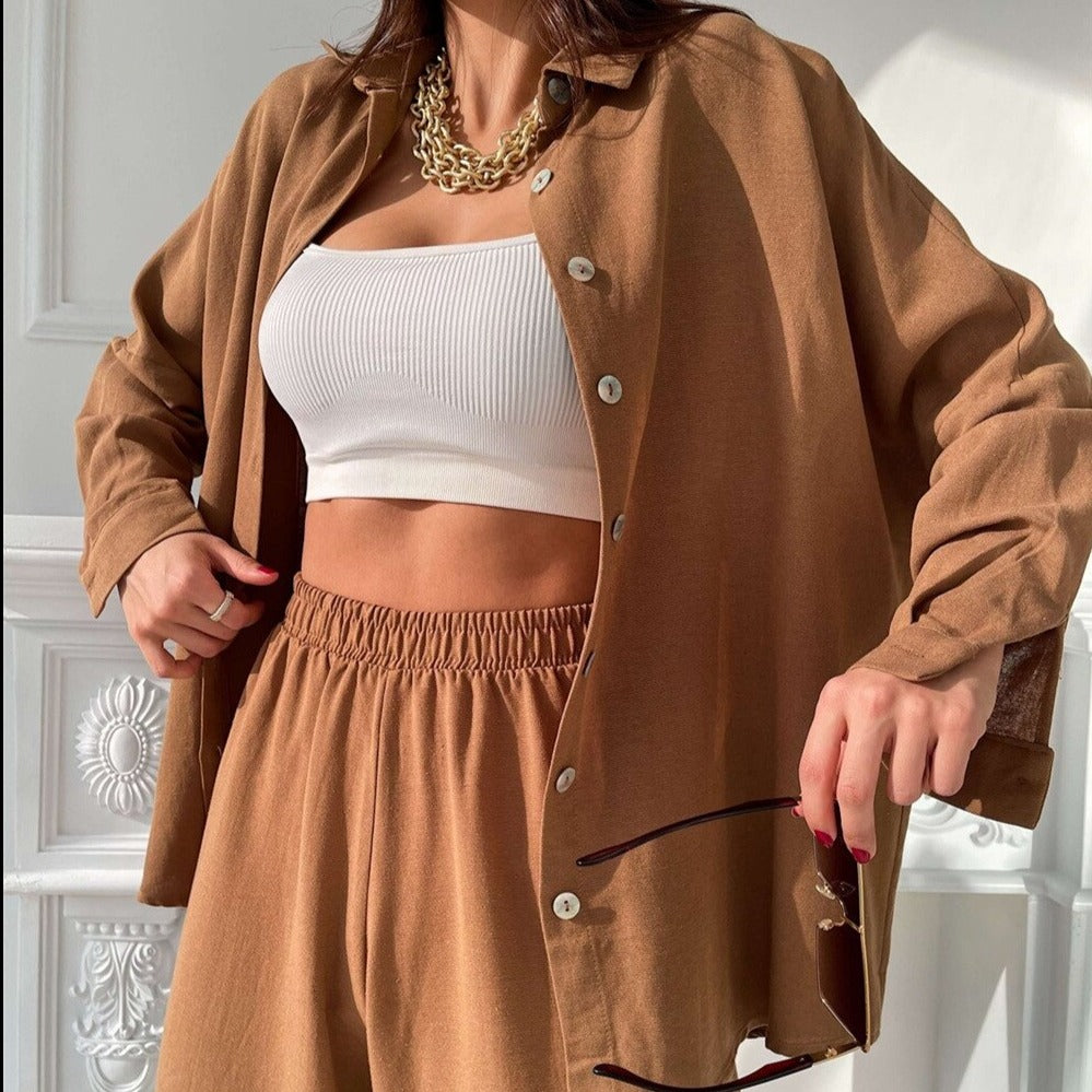 Completo abbigliamento da casa con camicia