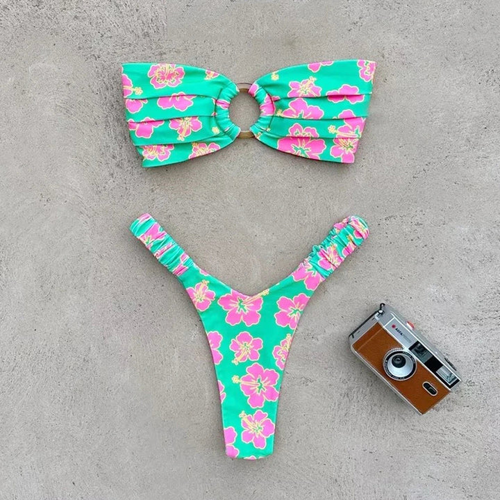 Bikini con stampa floreale