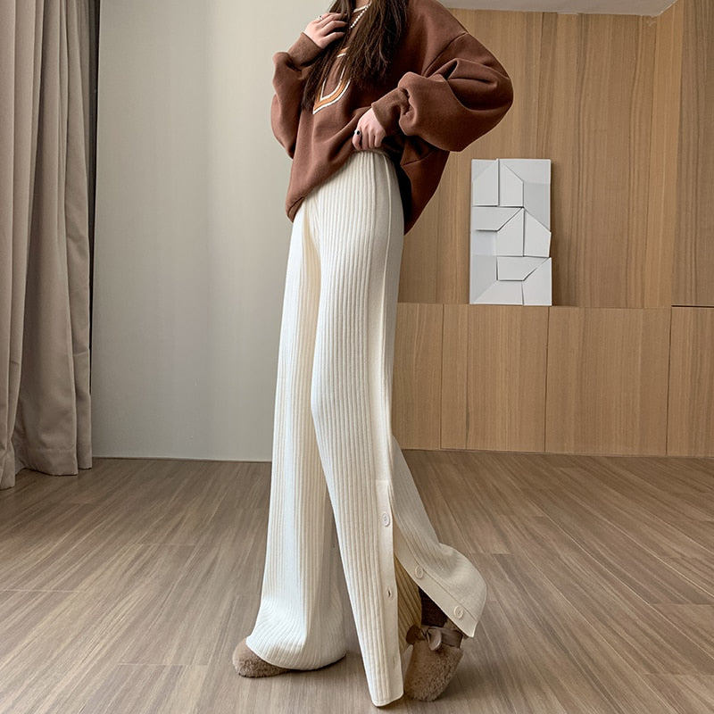 Pantaloni in tessuto con cutout alle gambe