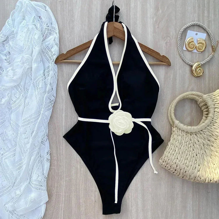 Costume da bagno 1 pezzo con fiore