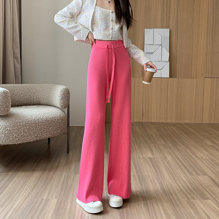 Pantaloni maglia ampi con laccio di chiusura