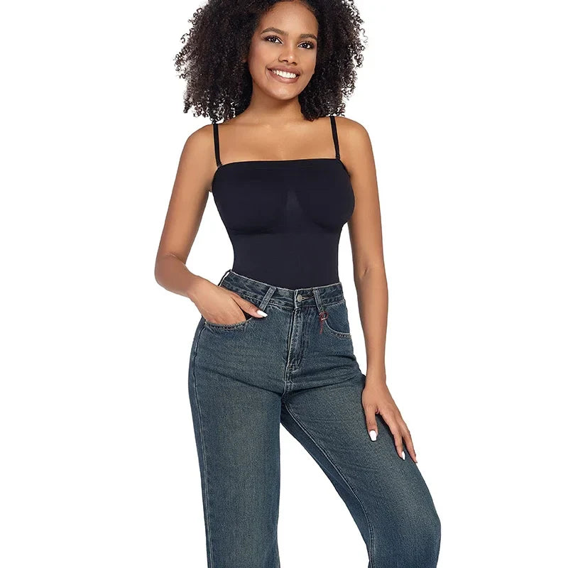 Body intimo modellante con spalline removibili
