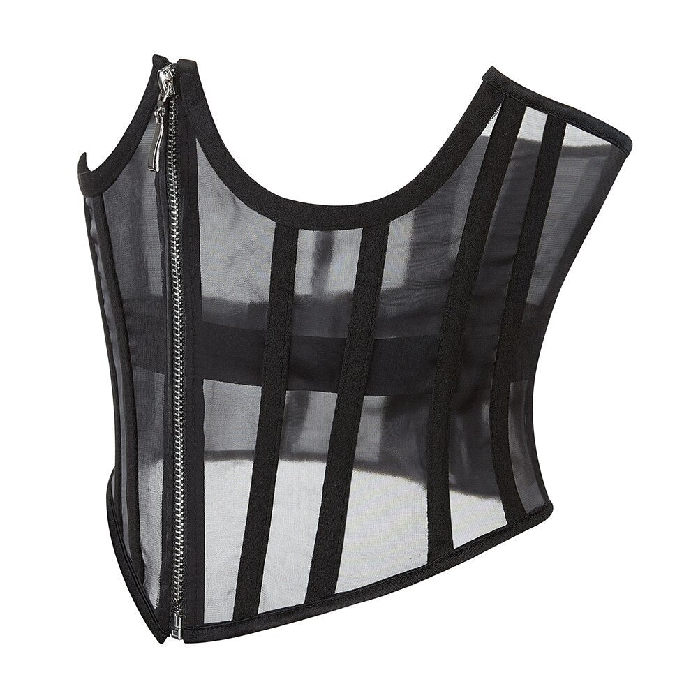 Corsetto in rete con zip