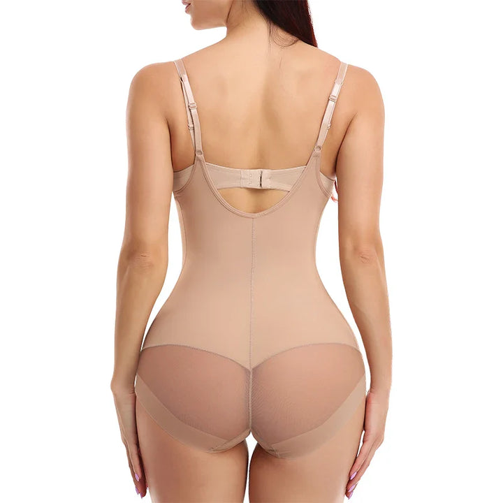 Body modellante in pizzo con spalline