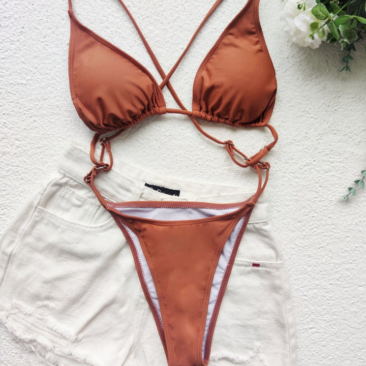 Costume da bagno intero con strisce decorative